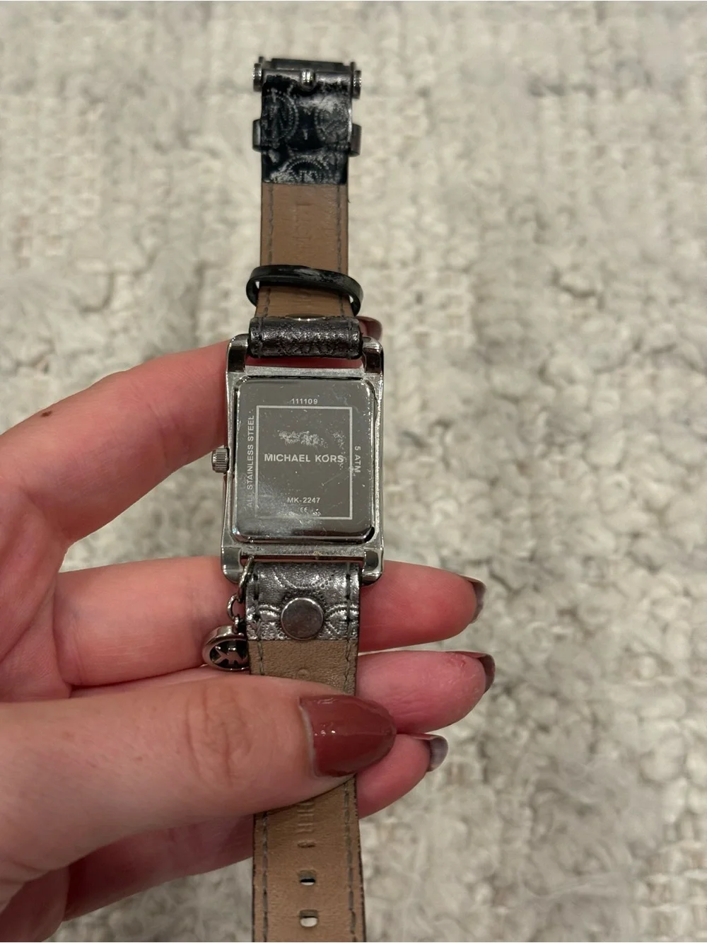 Michael Kors Vintage Metallic Leather Charm Watch MK-2247